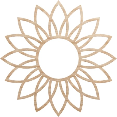 Ekena Millwork Daisy Wood Fretwork Pierced Ceiling Medallion, Alder, 38"OD x 12 1/2"ID x 1/4"T CMWP38X38X0250DAAL